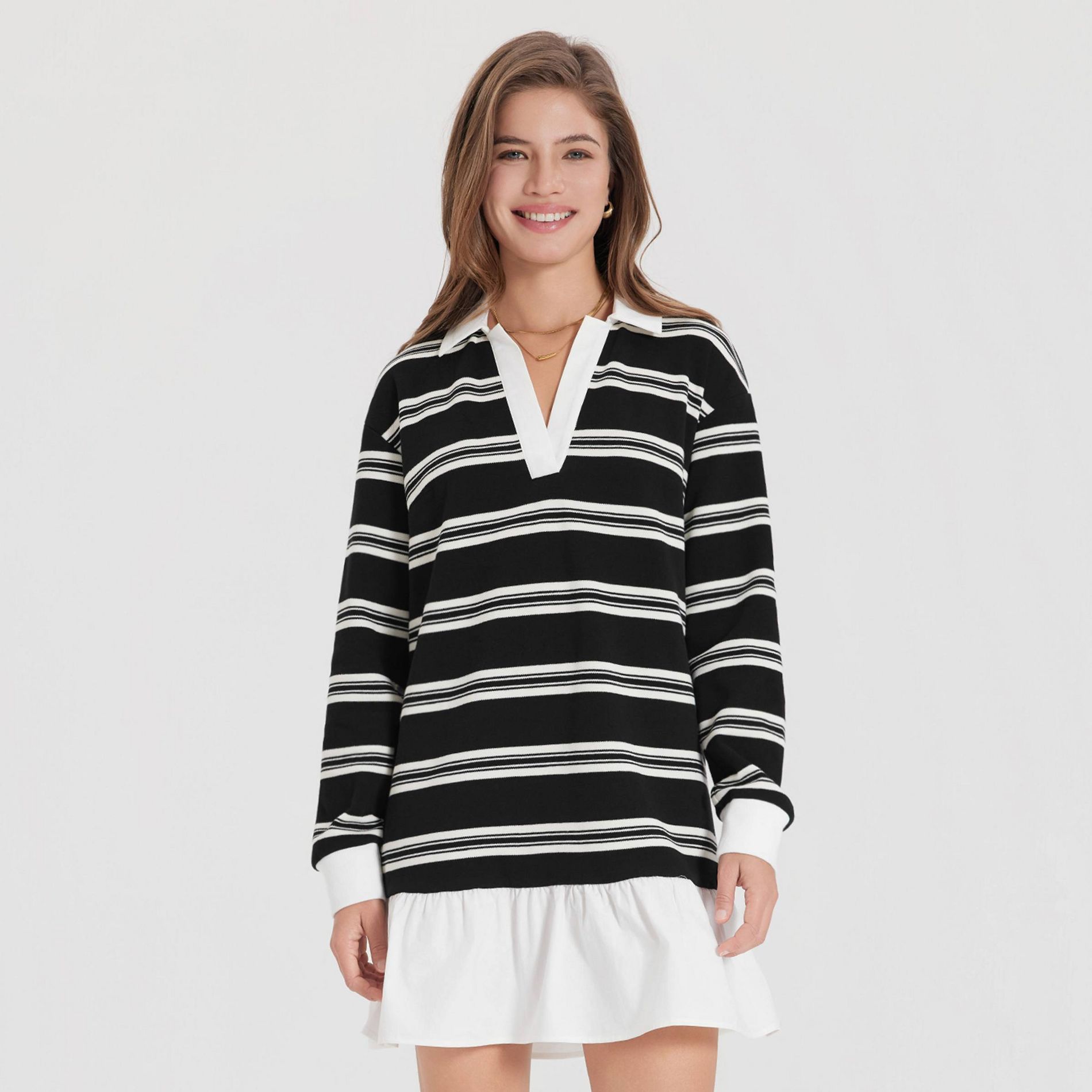 Women's Long Sleeve Mini Polo Dress - A New Day™