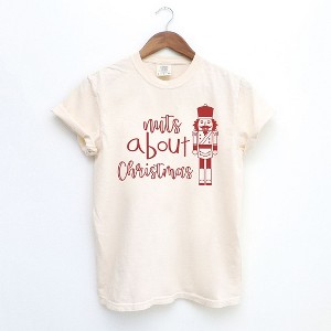 Simply Sage Market Women's Nuts About Christmas Short Sleeve Garment Dyed Tee - 1 of 4
