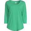 Lands' End Women's 3/4 Sleeve Lightweight Jersey U-Neck Tunic - 3 of 3