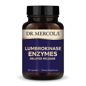 Dr. Mercola Lumbrokinase Enzymes Delayed Release, 30 Servings (30 Capsules), Dietary Supplement, Supports Cognitive and Cardiovascular Health, Non GMO - 1 of 4