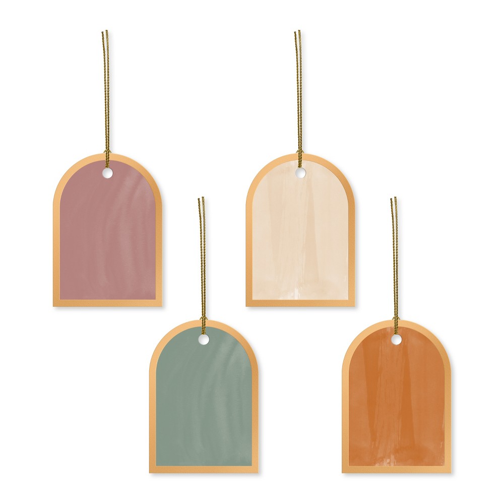 American Greetings 12ct Blank Gift Tags with Strings, Boho Earthtone