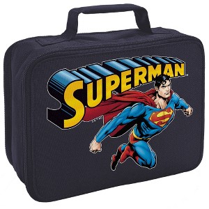 Superman - Character Logo And Superman Insulated Soft Sided Lunch Box - 1 of 4