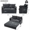 RISOKEYS 59.5 Inch Corduroy Sofa Bed - Convertible Sleeper Sofa with Side Storage for Living Room, Bedroom, Apartment - 3 of 4