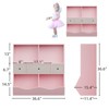 Kids Toy Storage Organizer, Kids Bookshelf with 2 Bookshelfs, 3 Removement Drawers and 2 Cubbies - 2 of 4