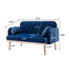 NicBex 55.12 Inch Modern Velvet Loveseat Sofa,2 Seater Sofa with Gold Metal Legs for Living Room,Apartment,Bedroom - 3 of 4