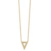 Chisel Stainless Steel Yellow IP-plated Cubic Zirconia Triangle on a 17" Cable Chain Necklace with 2.5" Ext. - 2 of 2