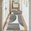 Nasitip Modern Striped Area Rugs for Living Room, Soft Low Pile Non Slip Rug, Machine Washable Contemporary Home Decor - 2 of 4
