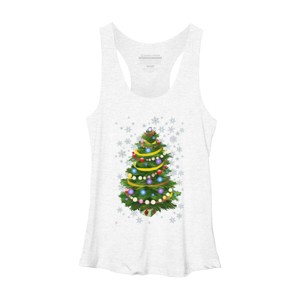 Women's Design By Humans Christmas Tree and Snowflakes By IvaW Racerback Tank Top - 1 of 3