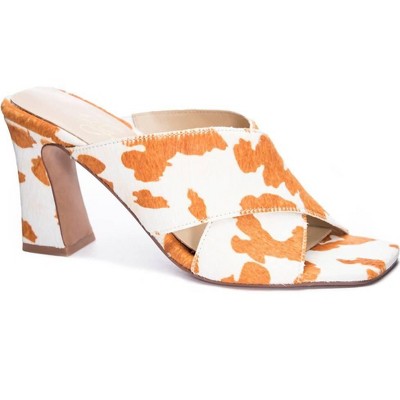 Women's Wo's Saldana Slide Heeled Sandal - 42 GOLD