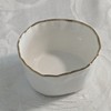Jiallo 4" Simplicity Collection White Porcelain Gold Trim Freestyle Round Snack Bowl - 4 of 4