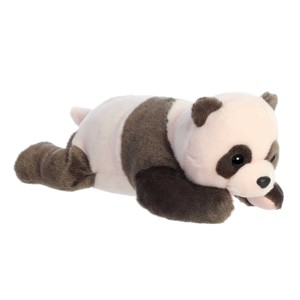 Aurora Medium Newborn Panda Flopsie Adorable Stuffed Animal Pink 12" - 1 of 4