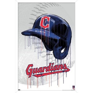 Trends International MLB Cleveland Guardians - Drip Helmet 22 Framed Wall Poster Prints - 1 of 4