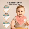 8pk Organic Baby Bandana Bibs, Baby Drool Bibs for Baby Boy, Girl, Baby Bibs for Infant, Newborn - 3 of 4