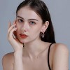 Colorful Beaded Earrings for Women, Boho Flower Hoop Earrings - 2 of 4