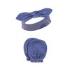 Hudson Baby Infant Girl Cotton Headband and Scratch Mitten Set, Doodle, 0-6 Months - 4 of 4
