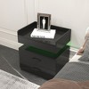 XIYUYEU 1 Set Nightstand with Adjustable LED Strip Light, Bedside Table with 2-drawers and 1 upper open space for Storage - 2 of 4