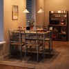 5-Piece Dining Set for 4 - Rectangular Table, Fits Small Spaces/Apartments - 3 of 4