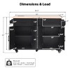 Isabel Outdoor Kitchen Island with Storage Cabinet, Solid Wood Patio Bar Cart with Stainless Steel Table Top, Outdoor Furniture - The Pop Home - 4 of 4