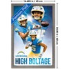 Trends International NFL Los Angeles Chargers - Ladd McConkey 25 Framed Wall Poster Prints - 3 of 4