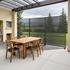 Wooakway 72 Inch Black 3 Panel Woven Room Divider Patio Decorative Screen Freestanding Privacy Trellis - 3 of 4