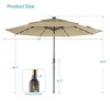 Sonkuki 10FT Outdoor 3-Tier Patio Market Umbrella w/Solar Lights and Aluminum Pole - 3 of 4