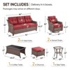 Gymojoy Outdoor Sofa Swivel Chair Ottoman with Coffee Table Patio Funiture Set - 2 of 4