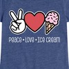 Girls' - Instant Message - Peace Love Ice Cream Fitted Short Sleeve Graphic T-Shirt - 2 of 4