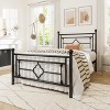 Allewie Metal Platform Bed Frame with Victorian Vintage Headboard and Footboard/Mattress Foundation/Under Bed Storage/No Box Spring Needed/Noise-Free/Easy Assembly - 3 of 4
