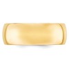 Black Bow Jewelry 7mm or 8mm 10K Yellow Gold Domed Comfort Fit Band - 2 of 4
