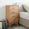 vidaXL Bedside Cabinet Solid Pine Wood and Engineered Wood, Medium, 4 Drawers, Bedroom Storage - 3 of 4