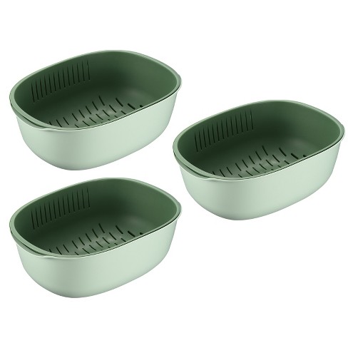 Plastic colander with deals bowl