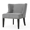 Vynxaria Contemporary Fabric Occasional Chair with Nailhead Trim & Button Tufting - 4 of 4