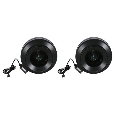 Hurricane 12" Commercial Grade Inline Fan For Phresh & Black Ops Carbon Filters, Ideal-Air Ducting and Clamps and Titan Controls Ventilation (2 Pack)