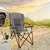 SEVOBAL Outdoor Portable Chairs High Back Lawn Chair with Cup Holder and Collapsible Design for Backyard Garden Patio, Gray, 9.06"*6.69"*36.22" - 2 of 4