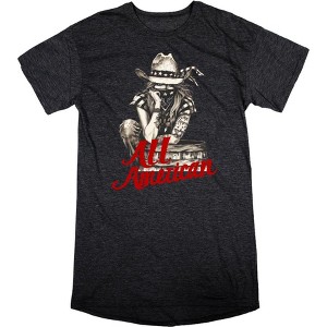 All American Cowgirl Women's Crew Neck Short Sleeve Night Shirt - 1 of 2