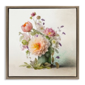 Stupell Industries Spring Floral Bouquet Floating Frame Canvas Art - 1 of 4
