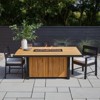 Bodhi 73" Rectangle Teak Dining Fire Table with Hidden Propane Tank by Real Flame - 2 of 4