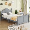 Twin Size Wood Platform Bed with Headboard and Footboard for Bedroom - 2 of 4