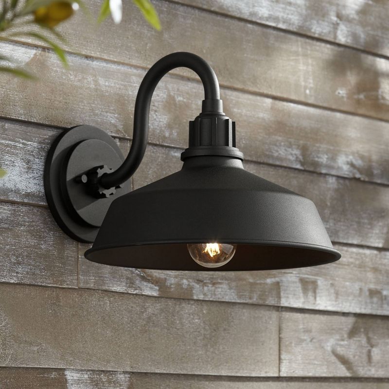 Franklin Iron Works Arnett Rustic Outdoor Wall Light Fixture Black Gooseneck Arm 10 1/2" for Post Exterior Barn Deck House Porch Yard Posts Patio Home, 2 of 10
