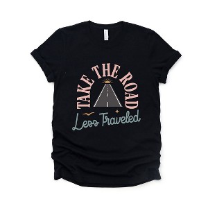 Simply Sage Market Women's Road Less Traveled Road Short Sleeve Graphic Tee - 1 of 4