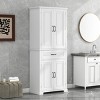 SEVOBAL Bathroom Storage Cabinet with Doors and Drawer Adjustable Shelf for Organized Bathroom Space, White, 29.9"*15.7"*72.2" - 4 of 4