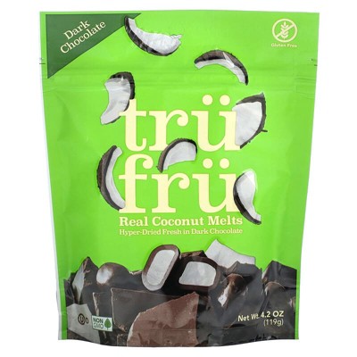 Tru Fru, Real Coconut Melts, Dark Chocolate, 4.2 oz
