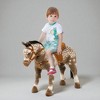 Mshliw Ride-On Horse Toy for Kids Ages 3–8 with Neighing Sounds, Saddle, Stirrups, Plush Animal Design, Soft and Sturdy Riding house, Christmas gift - 2 of 4