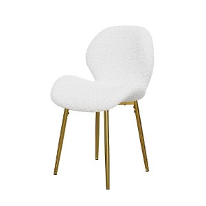 Dexmalle Set of 2 Modern Teddy Velvet Dining Chairs - 1 of 4