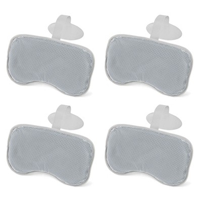Bestway SaluSpa Padded Headrest Pillows with Adjustable Strap to Adjust Height, Washable Mesh Cover, Compatible with SaluSpa Hot Tubs, Gray, (8 Pack)