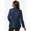 Jessica London Women's Plus Size Leather Blazer - 3 of 4