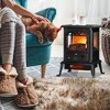 HOMCOM 23" Electric Infrared Fireplace Stove, Freestanding Fireplace Heater with Realistic Flame, Adjustable Temperature, Timer, Remote Control - 2 of 4