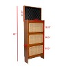 Angel Sar Rattan Shoe Cabinet Storage for Entryway with 3 Flip Drawer, Hidden Shoe Storage Cabinet, Brown - 2 of 4