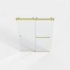 Cesicia 55-59x72 inches Brushed Gold Double Sliding Shower Door - 4 of 4