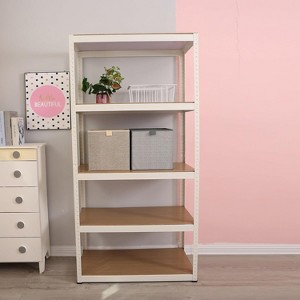 Storage Shelf 5-Tier Adjustable Garage Storage Shelf, Metal Storage Utility Shelf Unit, for Warehouse Storage Closet Kitchen - 1 of 4